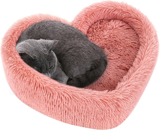 Luxury Heart-Shaped Cat Bed
