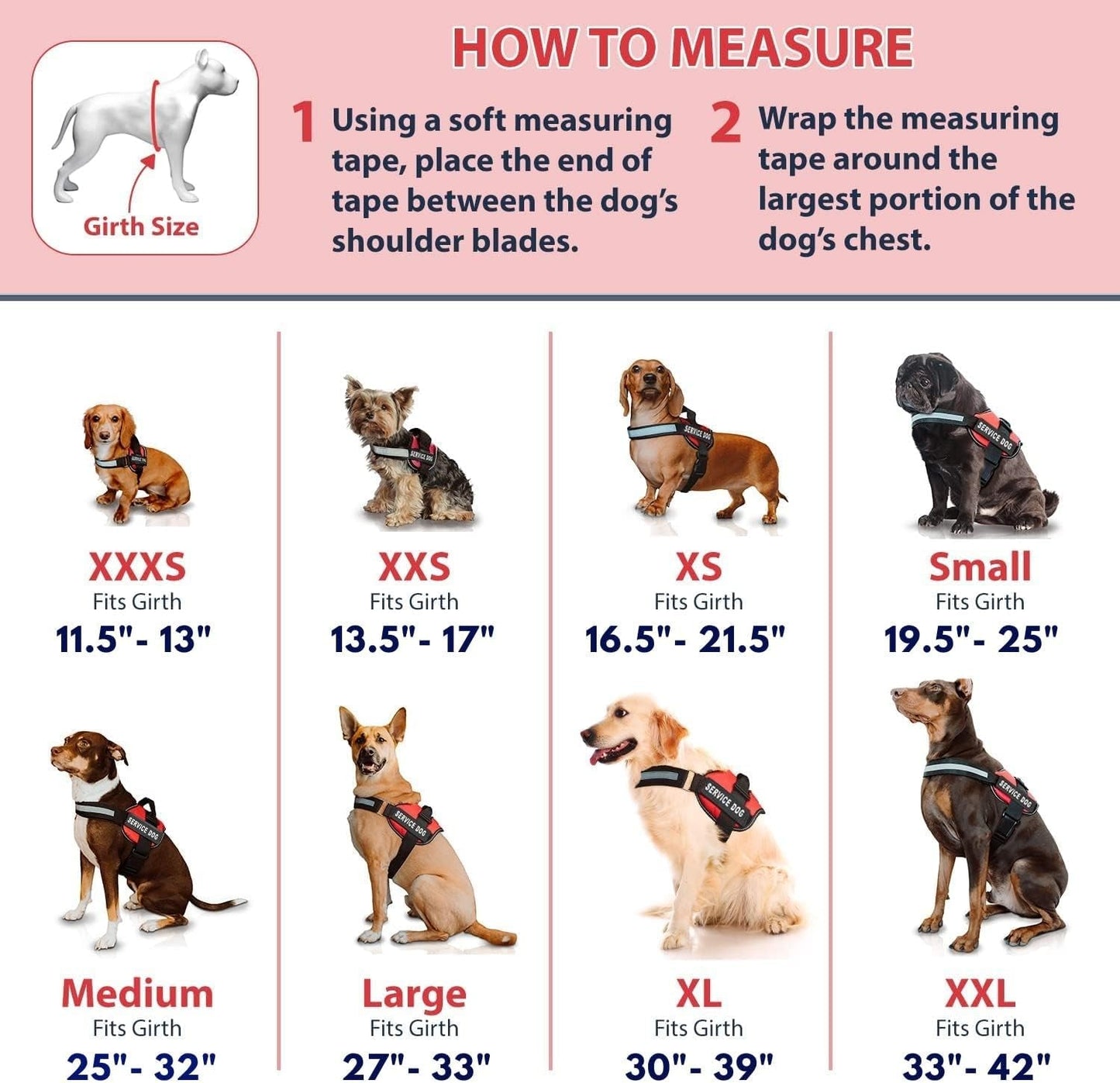 Adjustable Reflective Service Dog Vest
