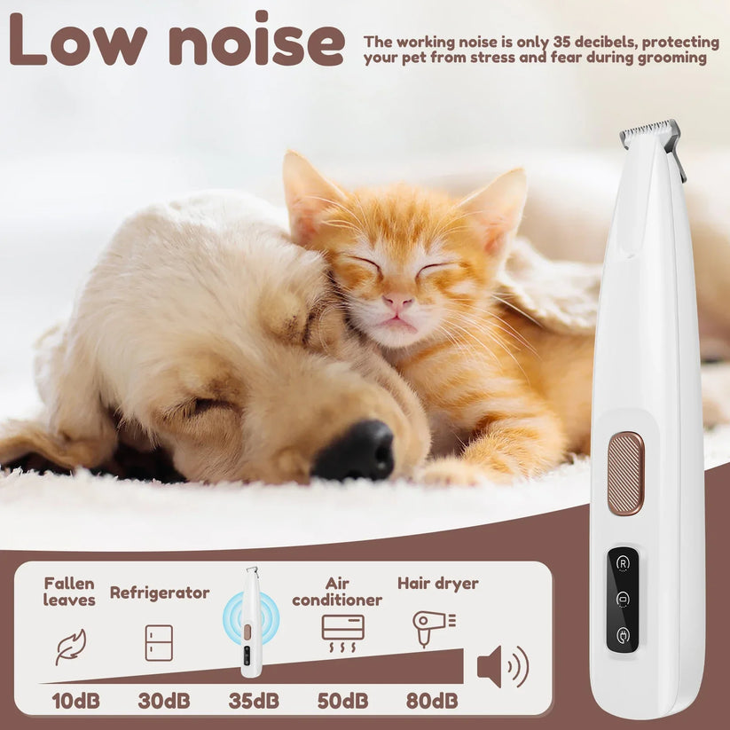 Dog Paw Trimmer with LED Light β Waterproof, Low Noise, Rechargeable β¨πΆ