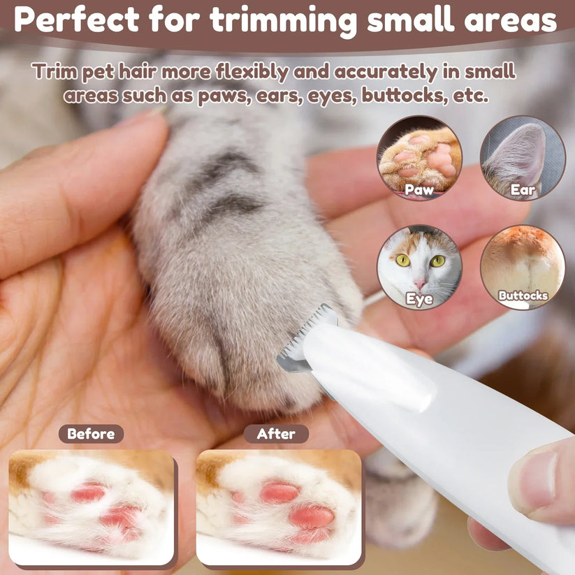 Dog Paw Trimmer with LED Light β Waterproof, Low Noise, Rechargeable β¨πΆ