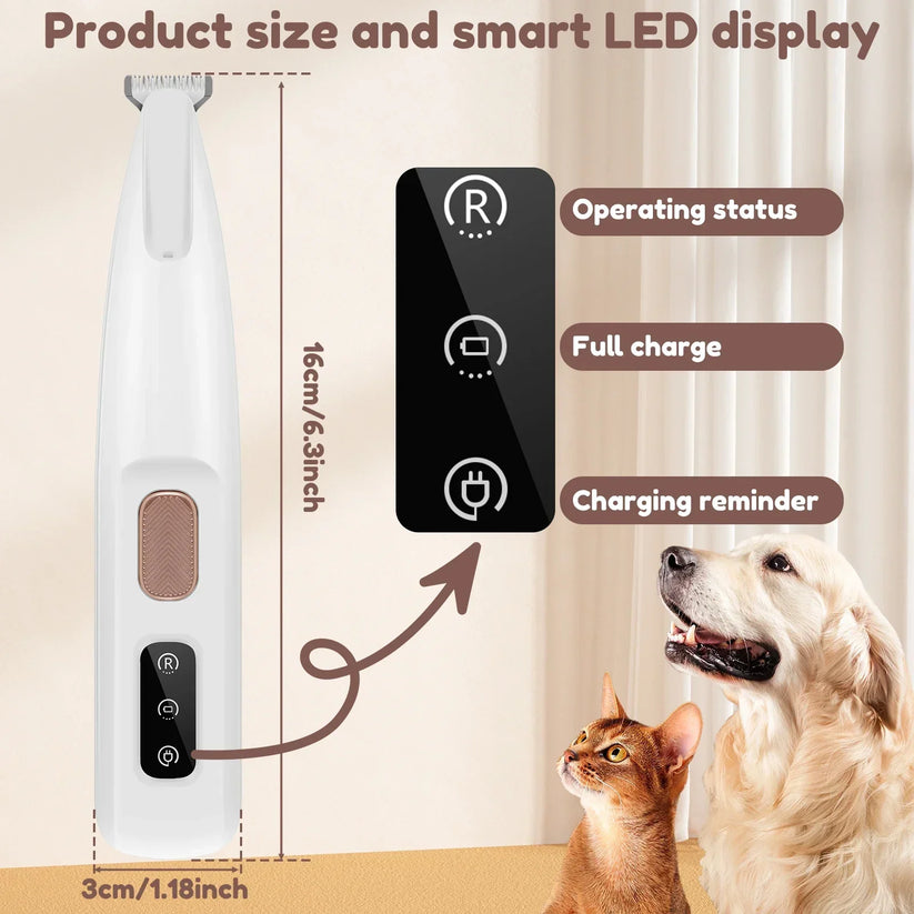 Dog Paw Trimmer with LED Light β Waterproof, Low Noise, Rechargeable β¨πΆ