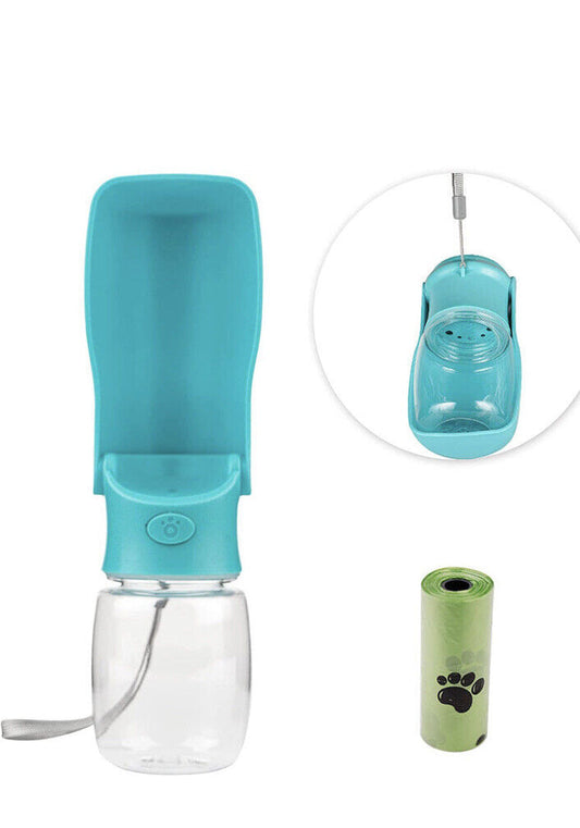 Portable Dog Water Bottle , Foldable Pet Water Bottle for Walking with D