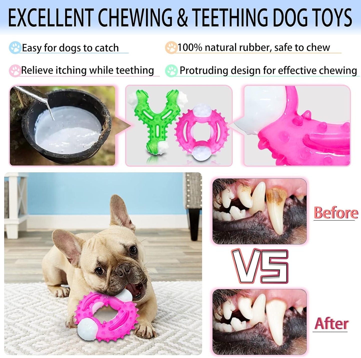 Puppy Teething Chew Toys Pack
