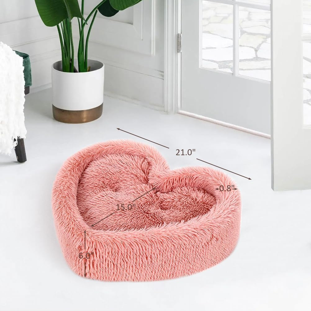 Luxury Heart-Shaped Cat Bed