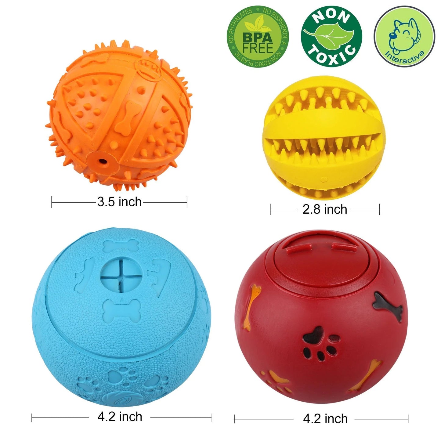 Large Dog Treat Ball (4-Pack)