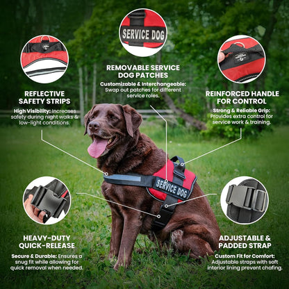 Adjustable Reflective Service Dog Vest