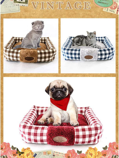 Plush Rectangle Pet Bed