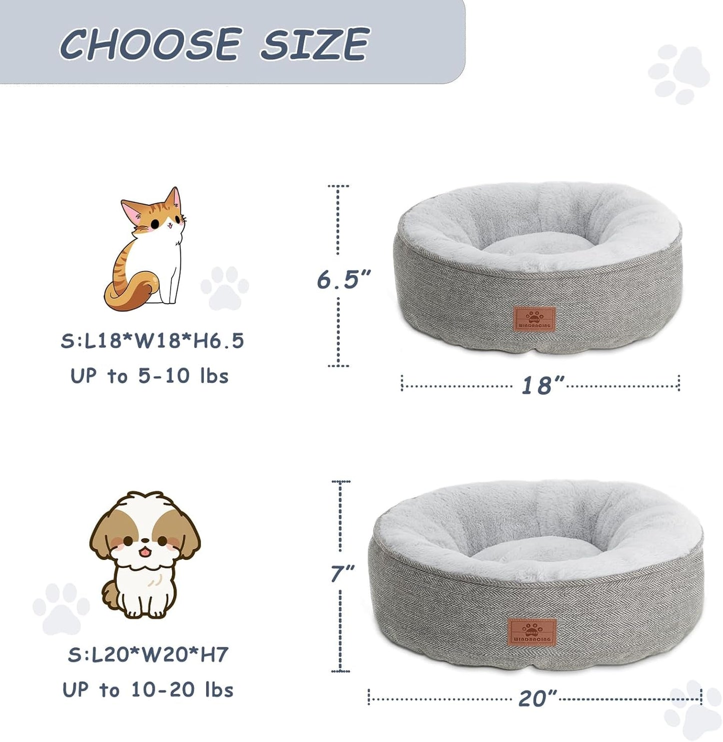Plush Round Pet Bed