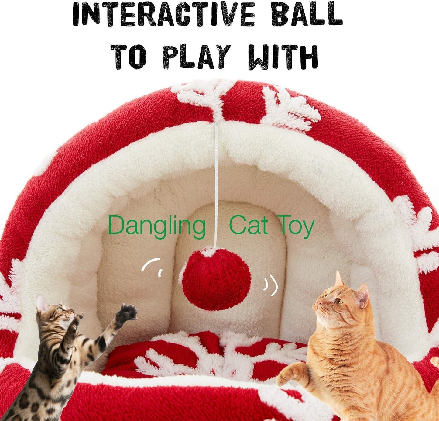 Festive Red Cat Bed