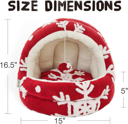 Festive Red Cat Bed