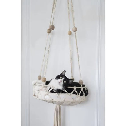Bohemian Macrame Cat Hammock
