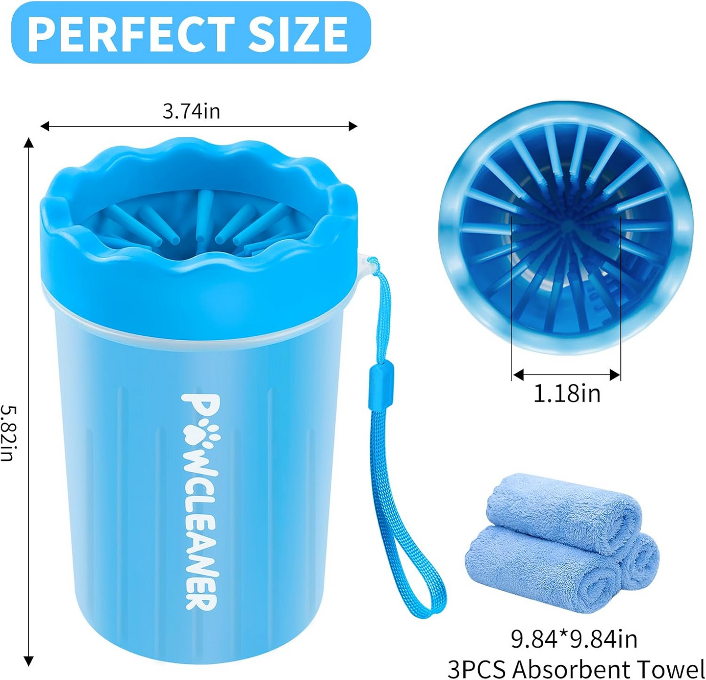 Petmantion™ Portable Pet Paw Cleaner Cup – Fast, Mess-Free Paw Washing for Dogs & Cats