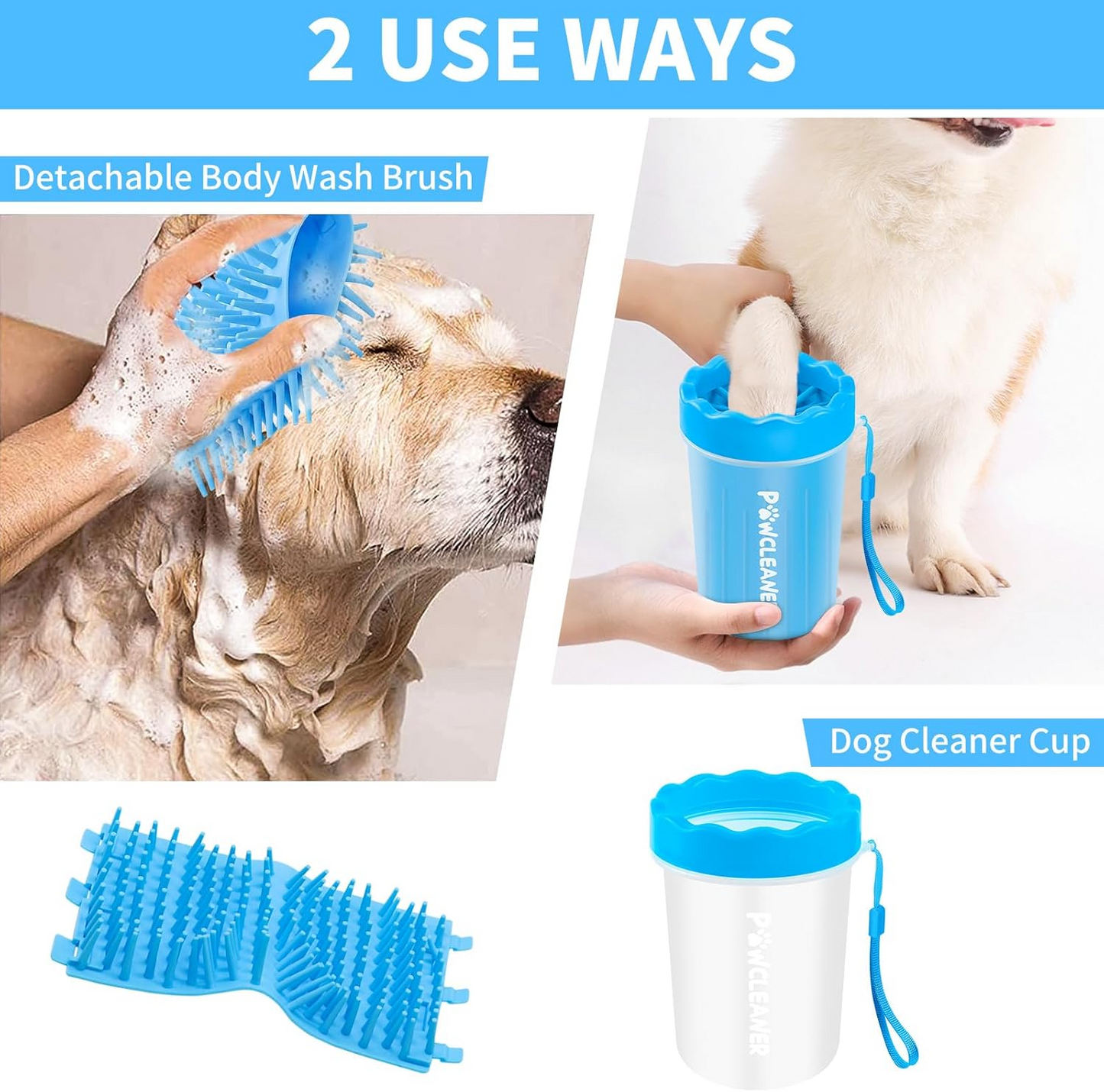 Petmantion™ Portable Pet Paw Cleaner Cup – Fast, Mess-Free Paw Washing for Dogs & Cats