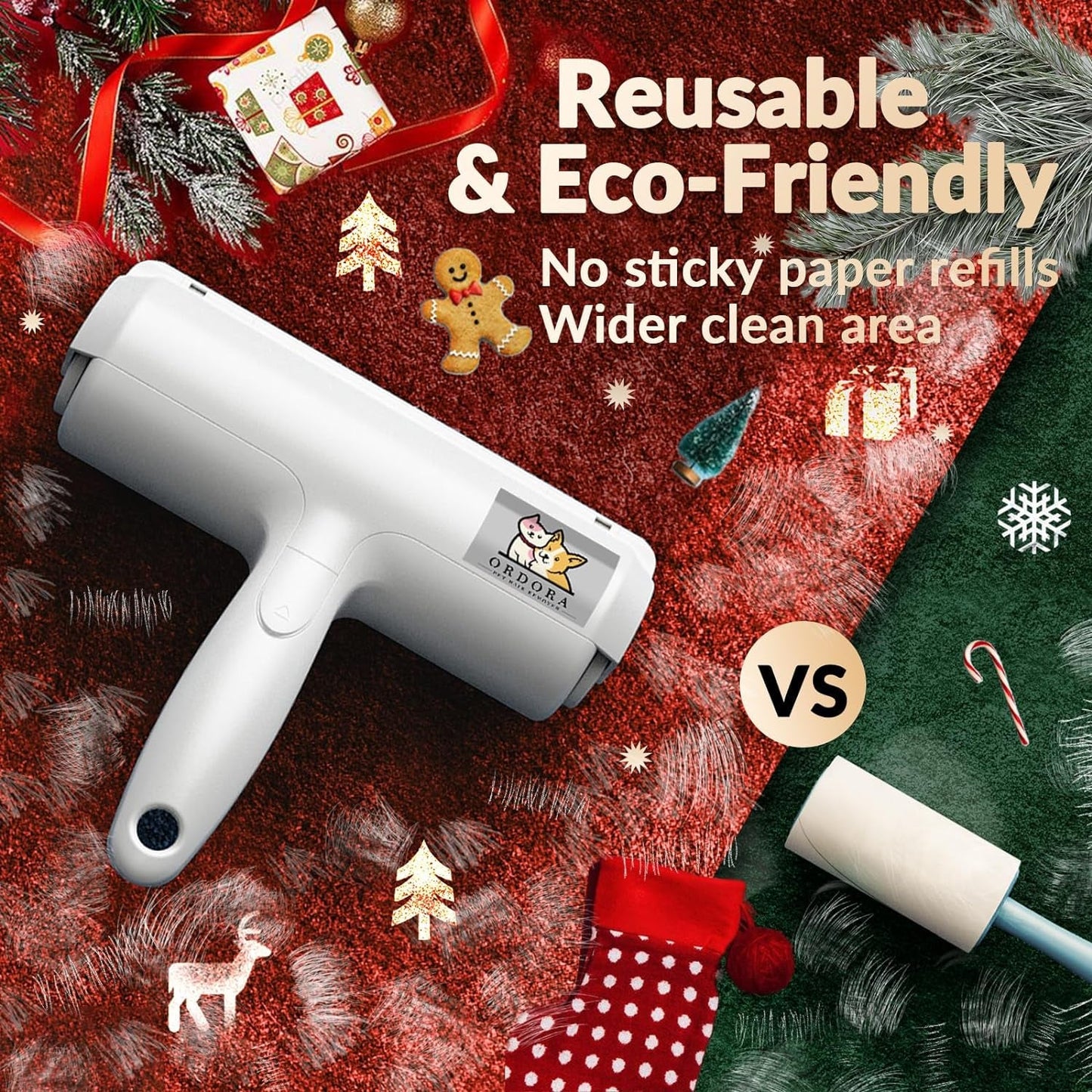Pet Mantion™ Reusable Pet Hair Remover Roller 🧹🐶 – Easy Fur Cleanup for Couch, Car & Clothes