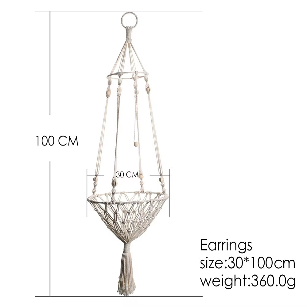 Bohemian Macrame Cat Hammock